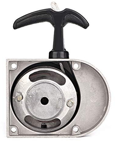 Tissting Rückspul Zugstarter, Aluminium Legierung Seilzugstarter Ersatz P Passend für 49cc 50cc 60cc 66cc 70cc 80cc Motorisierte Fahrräder mit 2 Takt Motor Powersports Starter