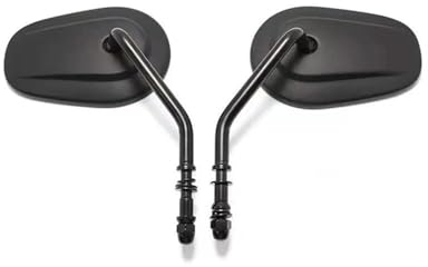 Motorrad Hinten Seite Spiegel Rückspiegel Für Harley Touring Sportster 883 Road King Für Fatboy Softail Bobber Chopper Street Glide(Farbe:Schwarz)