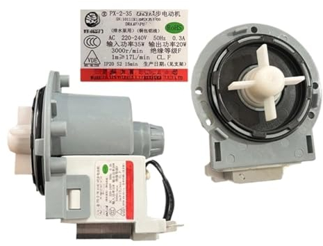 CINDTRGA Conjunto de Bomba de Drenaje de Agua Compatible con Samsung Lavadora PX-2-35 220V/240V 50Hz Piezas de Lavadora de Motor de Drenaje