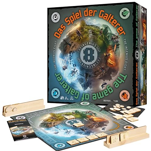 THE INGENIUS EIGHT - Das Spiel der Galterer, kniffliges Brettspiel, Gesellschaftsspiele für Erwachsene, Gesellschaftsspiel, Boardgame, Brettspiele Erwachsene für Spieleabend, Familienspiele, Spiele