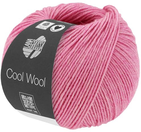 LANA GROSSA Cool Wool Melange | Extrafeine Merinowolle waschmaschinenfest und filzfrei | Handstrickgarn aus 100% Schurwolle (Merino extrafein) | 50g Wolle zum Stricken & Häkeln | 160m Garn FB 1431
