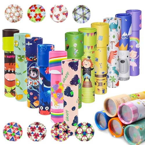 Wvu & Wvo 12 Stück Klassisches Kaleidoskope Kinder, Vintage Retro-Kaleidoskope Lernspielzeug, Retro Kaleidoskop Mitgebsel für Kindergeburtstag, Weihnachten, Schule und Klassenzimmer Preise