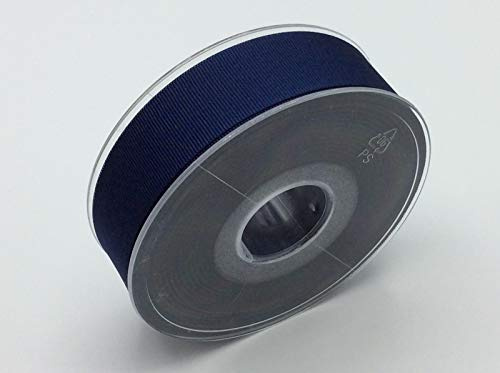 Ripsband uni | 25 mm breit | viele Farben | ab 2m | Meterware (590 navy)