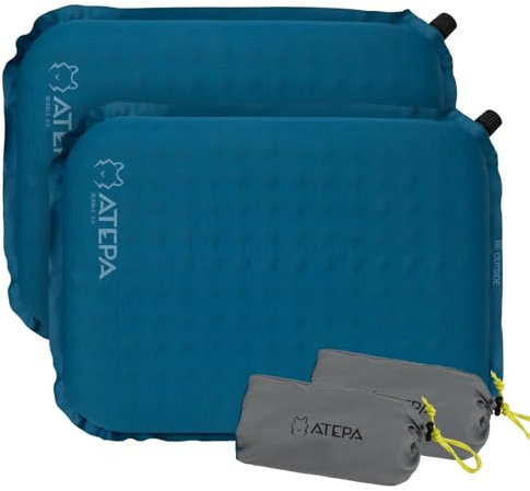 ATEPA Sitzkissen Outdoor Camping Aufblasbar Sitzkissen Ultraleicht Selbstaufblasende Stadion Sitzkissen Wasserdicht Sitzunterlage Outdoor Kajak Sitzkissen, Tragbares Sitzkissen,Fischerboot