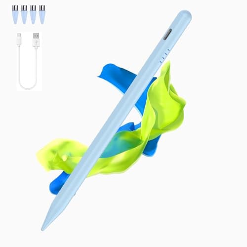 Stylus Pens for Touch Screens,Type-C Tablet Pen with 4 Pom Tips Rechargable Stylus Pen for Android Compatible with Samsung/Huawei/Lenovo/Mi/Vivo and Other Android Smartphone and Tablet Devices-Blue