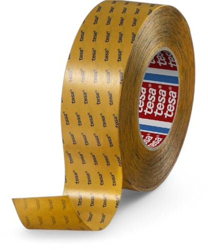 Dpm tapes - Nastro biadesivo Tesa 51966 in PET: Forte adesione, tenuta su Superfici Difficili. Spessore 0,2 mm, resistente fino a 130 °C, con resistenza UV - (50 mm x 50 m)
