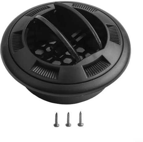 Auto-Heizung, Auslass, Luftventil, schwarz ABS für 75 mm Dieselheizung, K, Schlauchleitung, einstellbar für Wohnmobile, Bus, für Bus, Yacht (Φ100/75 mit Gitter)