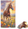 FABTOP Pferde Badetuch Strandtuch 70x140 cm Kinder Handtuch Pferdehandtuch für Mädchen und Frauen - Badehandtuch, Duschtuch, Strandtuch