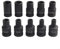 Juego de 10 llaves de vaso de tornillo cuadrado de 1/2 pulgada M6-M24 para llave eléctrica, trinquete, herramientas de mano, equipo de taller
