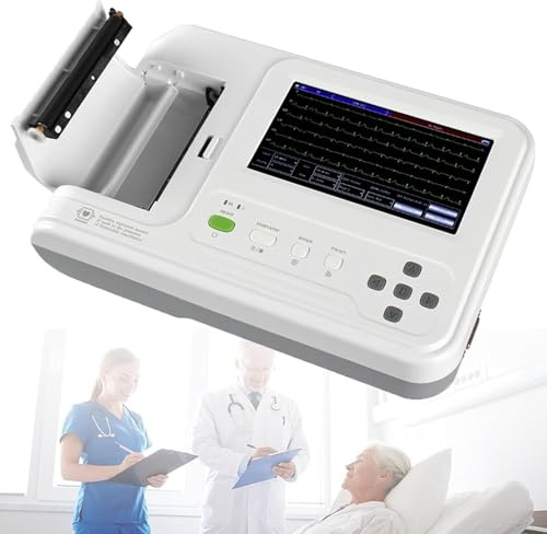 12-Kanal-EKG-Monitor Tragbarer 7-zoll-lcd-touchscreen-digital-6-kanal-elektrokardiograph EKG/EKG-gerät