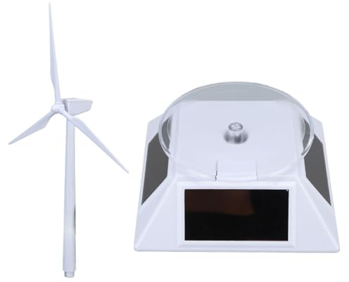 Mini-Solar-Windmühle, solarbetriebene Windmühle, pädagogische, dekorative Dual-Use-Turbine, solarbetriebene Windmühlen, Desktop-Windturbinenmodell für Stammlernen und