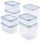 Lock & Lock Wasser Tight Essensbehältern, 14-teilig 14-Piece Set farblos