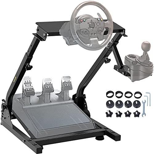 OldFe Supporto Volante per Simulatore di Guida Compatibile con Logitech G27 G25 G29 e G920 Steering Wheel Stand con V2 Supporto Giochi Regolabile in Altezza ed Angolazione