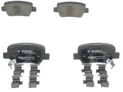 Bosch BP1922 - Brake Pads Car Rear Axle - Bosch Quality - Reduced Noise and Dust - ECE-R90 Certified - Copper-Free - 1 Set of 4 Pads - With Accessories