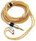 Linsoul Tripowin Zonie IEM Cable, 16 Core Silver Plated Earphone Upgraded Cords, 1.25m SPC in Ear Monitor Cable for 7HZ Timeless AE TINHIFI T2 PRO T3 T4(MMCX, 3.5mm) (Gold)