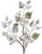 WeRChristmas Artificial Frosted Berries Pick Christmas Tree Decoration, White, 25 cm