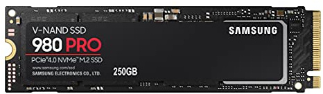 Samsung 980 PRO MZ-V8P250BW | Disque SSD Interne NVMe M.2, PCIe 4.0, 250 Go, Contrôle thermique intelligent - Compatible PS5