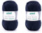 wolldealer 24 2-er Pack Hot Socks Pearl Uni, 2 x 50 g 4 fädiges Sockengarn mit Kaschmir, hochwertig u. weich, (09 Marine)