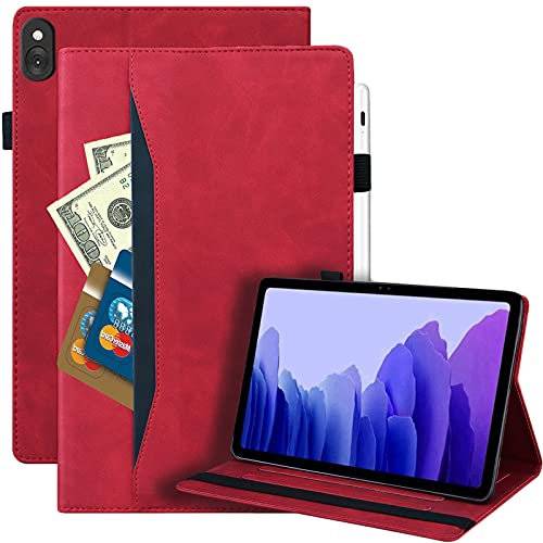 Rosbtib Funda Compatible con Lenovo Tab M10 10.1 Cover Funda Carcasa Negocios Ultra Slim Smart Cover con Función de Soporte para Lenovo Tab M10 TB-X605F/ TB-X605L/ TB-X505F/ TB-X505L, Rojo