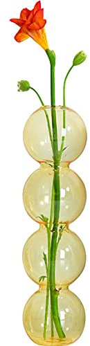 Wayuto, klare Glasvase, Hydrokultur-Pflanzen, Vasen, Behälter, niedlich, Blumenvase, Trockenblume, Knospenvase, modern, minimalistisch, Heimdekoration, Ornament für Wohnzimmer, Hochzeit, Tafelaufsätze