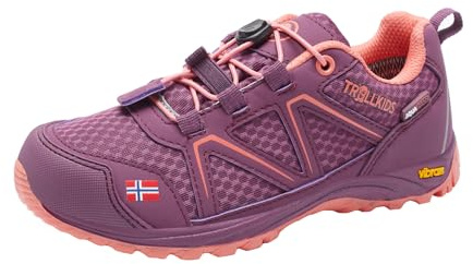 Trollkids Kids Skarvan Hiker Low | Wasserdicht, Schnellschnürung, Reflektoren für mehr Sichtbarkeit, Vibram-Sohle für sicheren Halt und Komfort