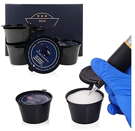 YZ-LIANG 18 stücke Einweg Tattoo Dip Cup Caps für Tätowierungsnadel und Tipps Reinigung