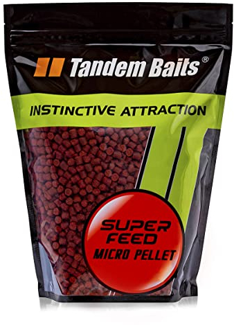 Tandem Baits Karpfen Futter Angelfutter Grundfutter Pellets Feeder SuperFeed Micro Pellet 6 mm 1 kg Heilbutt Erdbeere