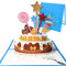 Adispotg Happy Birthday Karte, 3D Pop up Geburtstagskarte, Geburtstagsgrusskarte mit Umschlag fuer Kinder Frauen Mama Papa Frau Mann Geschaeft
