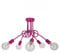 Light-Home Edison Deckenbeleuchtung Lampen Deckenlampen - Deckenlampe Industrial für Wohnzimmer Schlafzimmer und Esszimmer aus Metall - Pendelleuchte 5-Flammig - Violett