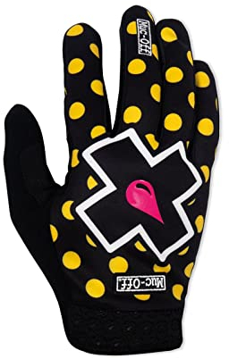Muc-Off Unisex Fahrrad Handschuhe, Gelb Polka, XL, 2010