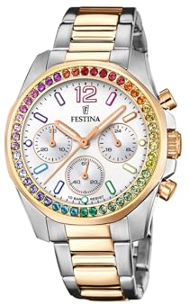 Relojes Festina Damen Analog Quarz Uhr mit Edelstahl Armband F20608/2