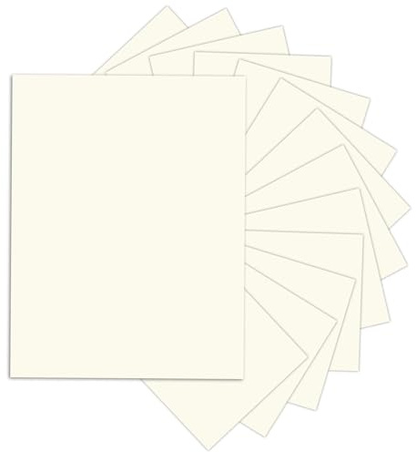24 Blatt cremefarbener Karton, 21,6 x 27,9 cm, cremefarbenes Papier