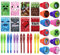 jiaoohoo Miner Gamer Party Mitgebsel Kindergeburtstag,Geheimstift Zauberstift Mini Notizbuch Stempel Gastgeschenke,Adventskalender Inhalt für Mädchen Jungen Mini Geschenke