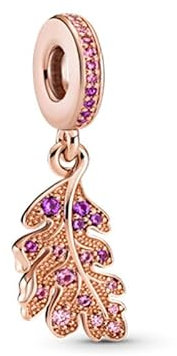 Rose Gold Key Lock Leaf Pendant Bead Fit Charm Bracelet Diy Making Jewelry Accessories V049