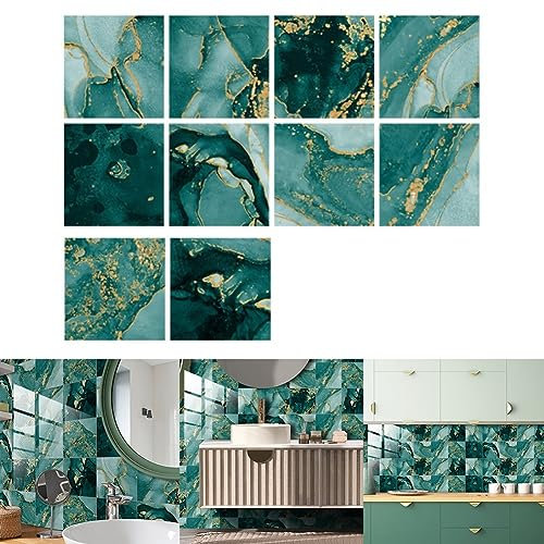 PVC Farbe Imitation Marmor Fliesen mit Kristallfolie Boden Wand gelten PVC-Fliesen für Küche und Bad Renovierungsprojekt (15x15cm)