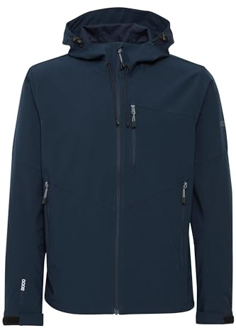 NORTH BEND NBRody Herren Softshell Jacke Funktionsjacke wasserdicht atmungsaktiv winddicht Wassersäule 8000mm W-PRO Wetterschutzsystem, Größe:3XL, Farbe:Navy Blazer (2048)