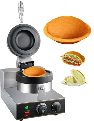 Cashwise Waffle Makers, Electric Ice Cream Cone Waffle Maker Machine Egg Roll Bowl Machine Waffle Cone Maker Stainless Steel Body Nonstick Surface for Commercial Home Use