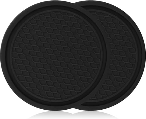 REAGAR 2 Pcs Car Coasters For Opel Vauxhall Grandland X 5 Door 2017-2022, Car Cup Holder Insert Coaster Anti Slip waterproofing,Vehicle Interior Accessories Cup Mats