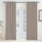 KGORGE Vorhang Blickdicht Ösen Gardinen für Große Fenster 2er Set 220 x 200 cm(HxB) Wohnzimmer Modern Verdunklungsvorhänge Wärmeisolierend, Sandfarben