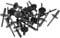 VekAuto 25 Pcs Rivet de Doublure d'Aile Compatible pour BMW X1 2013-2023, Plastique Noir Durable Rivet de Doublure de Passage de Roue Rivet de Couverture de Pare-chocs