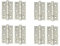 Golden Grace Ball Bearing Hinges in Satin Nickel Finish, Timber Door Hinge - 4 Pairs - 75mm 3