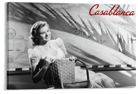 REDCHAMBER Poster mit Ingrid Bergman, Motiv: The Fourth Greatest Female Screen Movies, Poster, Wandkunst, Poster, Gemälde, Leinwand, Poster, Kunstwerke, Raumästhetisch, 30 x 45 cm
