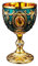 MagiDeal Vintage mittelalterlicher Kelch Desktop Decor Neuheit Mehrzweck Jahrestag Handwerk Legierung Weinbecher Zeremoniell Drinkware, Blau