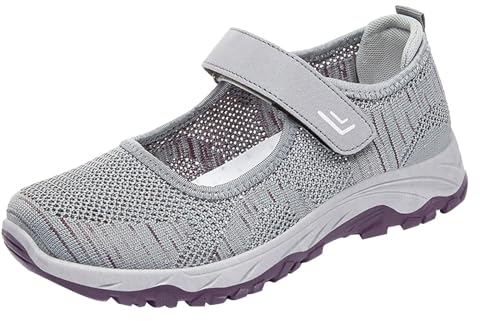 Orthopädische Schuhe Damen Sommer Leicht Walkingschuhe Bequem Weite H Sommerschuhe Krankenschwester Schuhe Atmungsaktives Vermascht Wanderschuhe Memory Schaum Sneaker Sportschuhe Sandalen