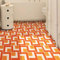 Alwayspon 0.5mm Thickness 24PcsX20cmX20cm Orange, Red and White Vinyl Floor Wall Tile Sticker Transfer, Vinyl Flooring Non-Slip Sticky Back Tile Decals for Kitchen Bathroom