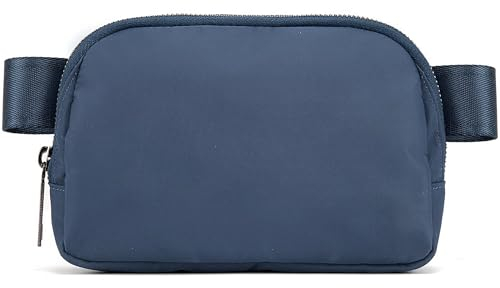 YOSHUYUKI Unisex-Gürteltasche mit verstellbarem Riemen, wasserdicht, Sherpa-Stil, kleine Bauchtasche, Crossbody-Tasche für Workout, Laufen, Reisen, Wandern, Dunkelblau, 1 Liter