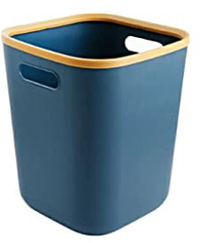 siduytin Poubelle avec poignées Conteneur en Plastique Home Office Poubelle Poubelle Poubelle Poubelle pour Cuisine Chambre Salon, Bleu foncé