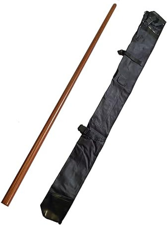 TEKKA BUDO Set BO Stab Roteiche mit Waffentasche - 182 cm konische Enden - japanischer Langstock Holz - Aikido Kobudo Kampfsport