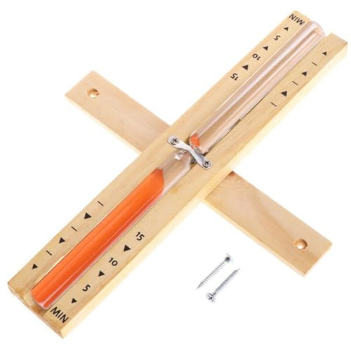 Sugeru Reloj de arena para sauna, 15 minutos, accesorios para sauna de madera natural, reloj de sauna giratorio 360°, accesorio para sauna con cristal de seguridad resistente al calor, reloj de arena