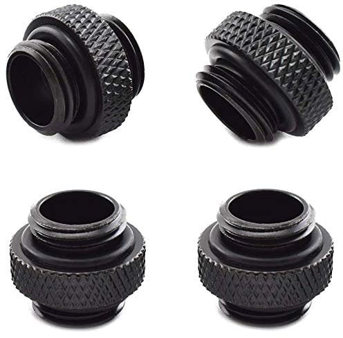 TOBEOME 4-Pack G1/4 inch 5mm Male to Male Connector with Sealed O-Ring for PC Water Cooling Systems Extender Fitting